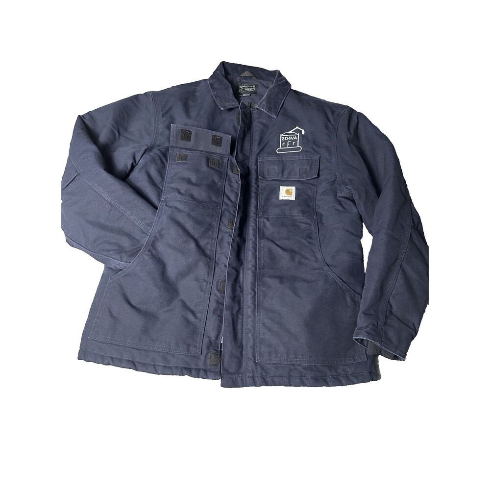 Carhartt Firm Duck Traditional Work Coat Navy L